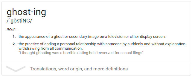ghosting